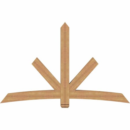 Ekena Millwork Alberta Smooth Timber Gable Bracket, Western Red Cedar, 84"W x 53"H x 5 1/2"D x 5 1/2"F, 15/12 Pitch GBW084X53X0606ALB00SWR